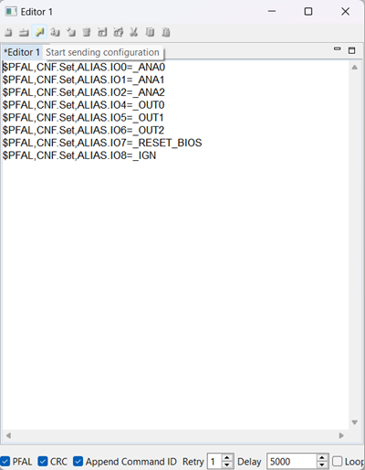 Editor Commands