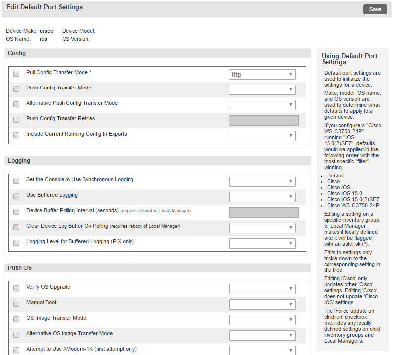 Lantronix Control Center Port Settings Cisco