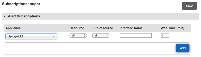 Lantronix Control Center - Alert Subscriptions