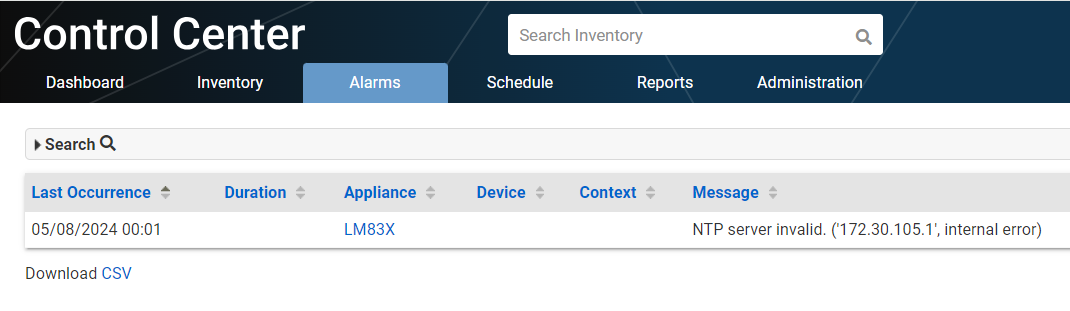 Lantronix Control Center - Alarms
