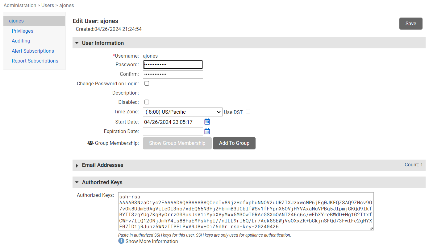 Public SSH Key