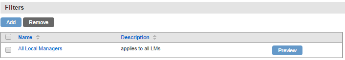 Lantronix Control Center - Schedule Filters