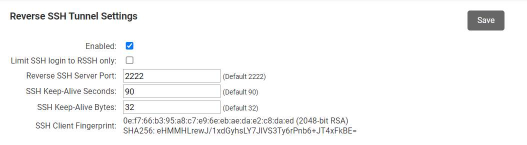 Lantronix Control Center LM Reverse SSH Settings