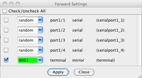 Forward Settings