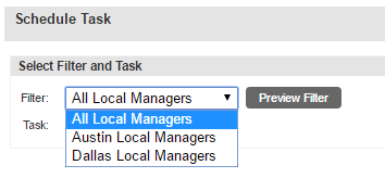Lantronix Control Center - Select Filter