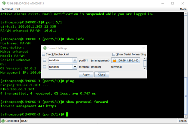 Protocol forwarding