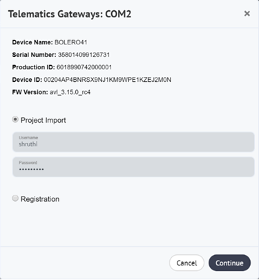 Telematics Gateways - successful connection