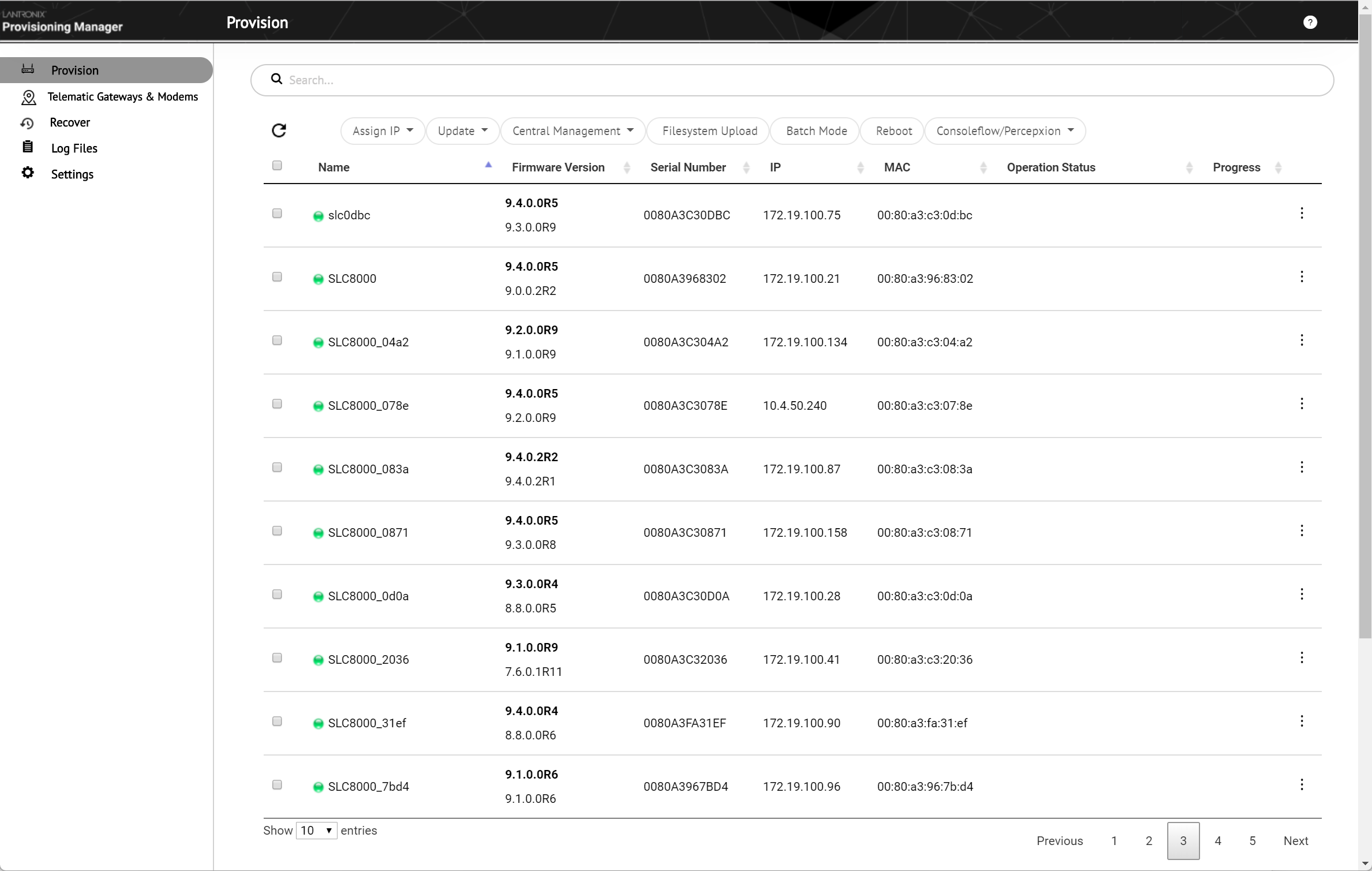 Lantronix Provisioning Manager