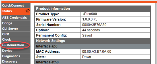 Web Manager Customized Page